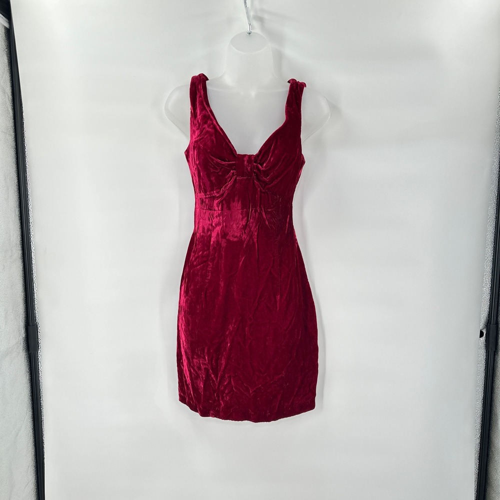 Vintage Contempo Casuals Babydoll Velvet Mini Dress size 7 USA Made‎ Y2K 90s